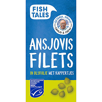 Fish Tales Anchovy fillets with capers 45g