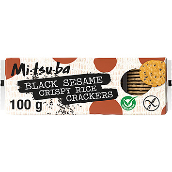 Mitsuba Black sesame thin crackers 100g