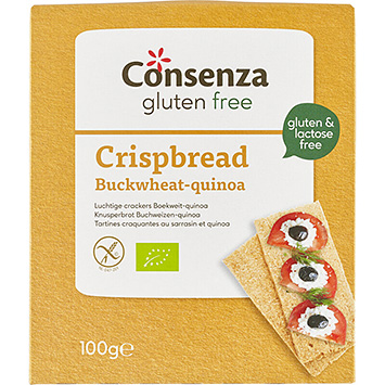 Consenza Cracker Buchweizen Quinoa glutenfrei Bio 100g