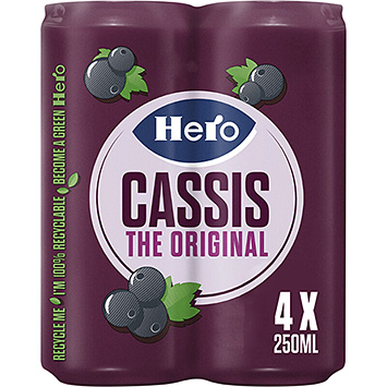 Hero Cassis the original 4-pack 1000ml
