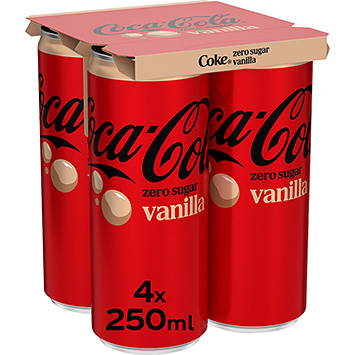 Coca-Cola Zero sugar vanilla 4-pack 1000ml