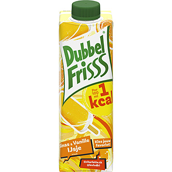 DubbelFrisss 1 kcal Smak av apelsin- och vaniljglass 350ml
