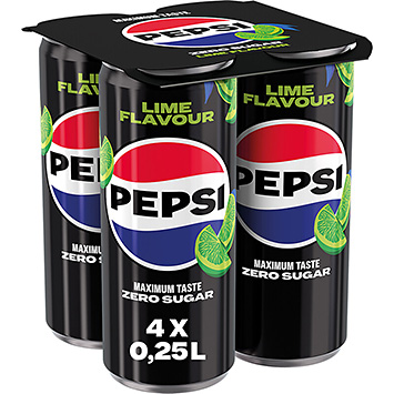 Pepsi Zero sugar lime 4-pack 1000ml