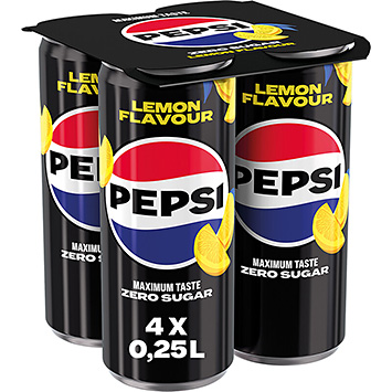 Pepsi Citron utan socker, 4-pack 1000ml