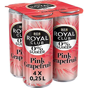 Royal Club Pink grapefruit 0% sugar 4-pack 1000ml