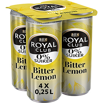 Royal Club Bittere Zitrone, 0 % Zucker, 4er-Packung 1000ml