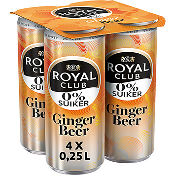 Royal Club Ginger beer 0% sugar 4-pack 1000ml