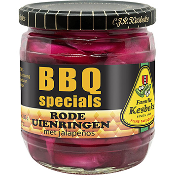 Kesbeke Specialità barbecue anelli di cipolla rossa jalapeño 395g