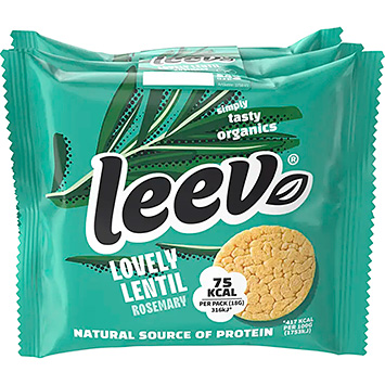 Leev Linzenwafels rozemarijn 3-pack 54g