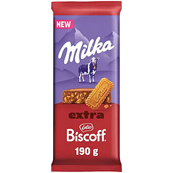 Milka Chocoladereep extra lotus biscoff 190g