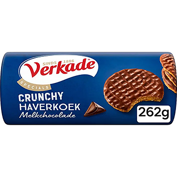 Verkade Crunchy haverkoek melkchocolade 262g