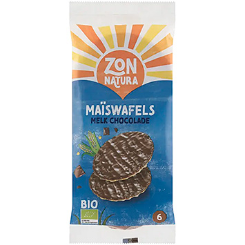Zonnatura Maiswafel chocolade melk 75g