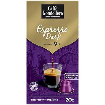 Caffè Gondoliere Espresso dark capsules 110g