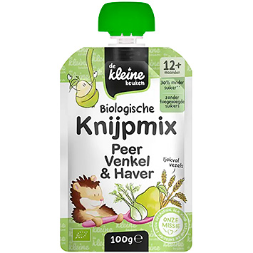 De Kleine Keuken Knijpmix peer venkel & haver 12m+ 100g