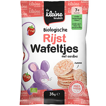 De Kleine Keuken Økologiske jordbærriskager 7m+ 35g