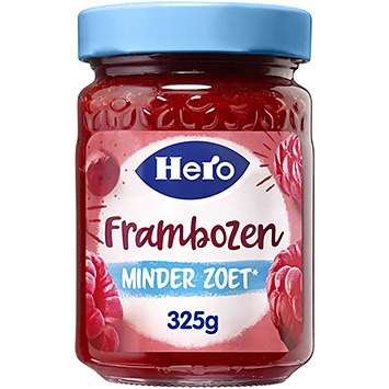 Hero Mindre sød hindbærmarmelade 325g