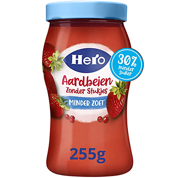 Hero Aardbeien zonder stukjes minder zoet 255g