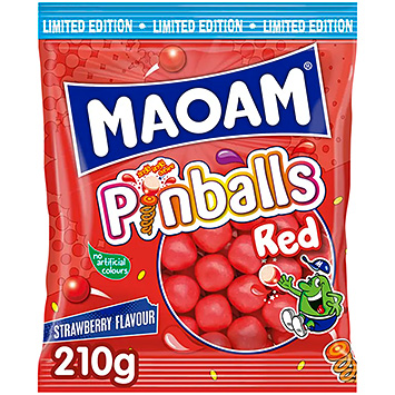 Maoam Pinballs red strawberry 210g