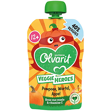Olvarit Knijpfruit pompoen wortel appel 12m+ 100g