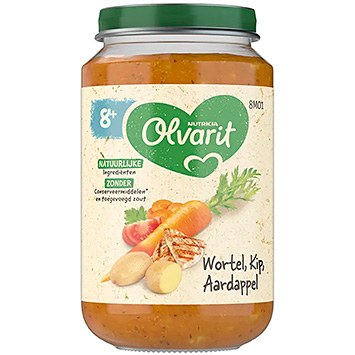 Olvarit Wortel kip aardappel 8m+ 200g