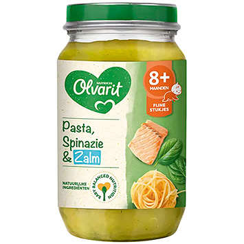 Olvarit Pasta, spinat og laks 8m+ 200g