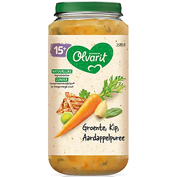 Olvarit Kartoffelmos med grøntsager og kylling 15m+ 250g