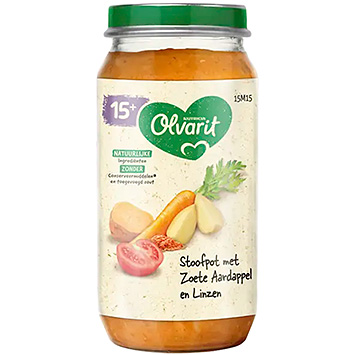 Olvarit Sød kartoffel- og linsegryde 15+ måneder 250g