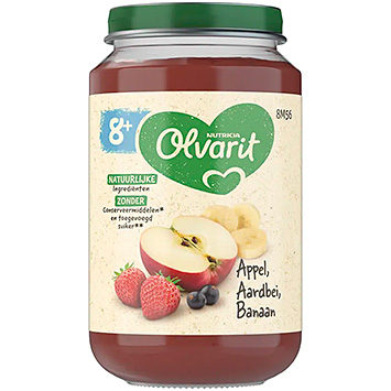Olvarit 8+ måneder æble jordbær banan 8m+ 200g
