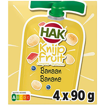 Hak Knijpfruit banaan 4-pack 360g