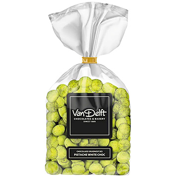 Van Delft Chocolade kruidnootjes pistache white 225g